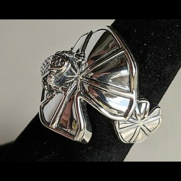 Barry Kieselestein Cord Frog Lily Pad ring 8g Sterling Silver - Picture 3 of 5